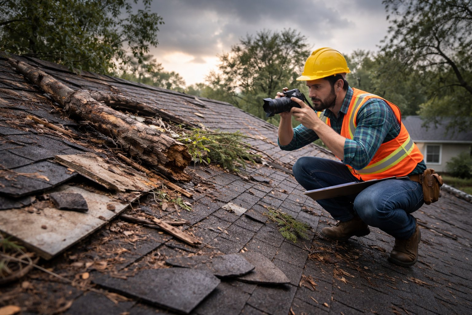 document roof storm damage insurance claim Pittsburgh