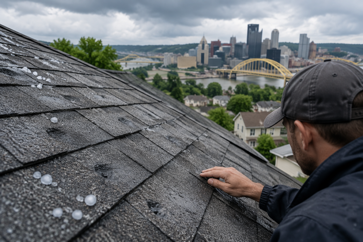 hail damage roof pittsburgh pa